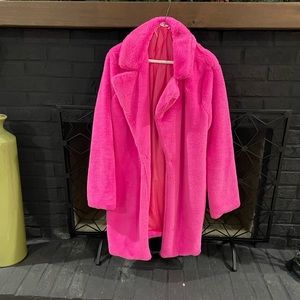 Pink Faux Fur Buddy Love Coat